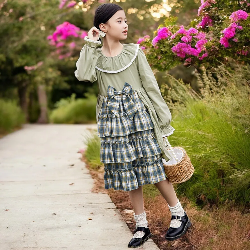 Kids lolita Dresses for Girls Outfits Spring Autumn Teenagers Costumes Dress Children Vestido Clothing 5 6 7 8 9 10 11 12 Years