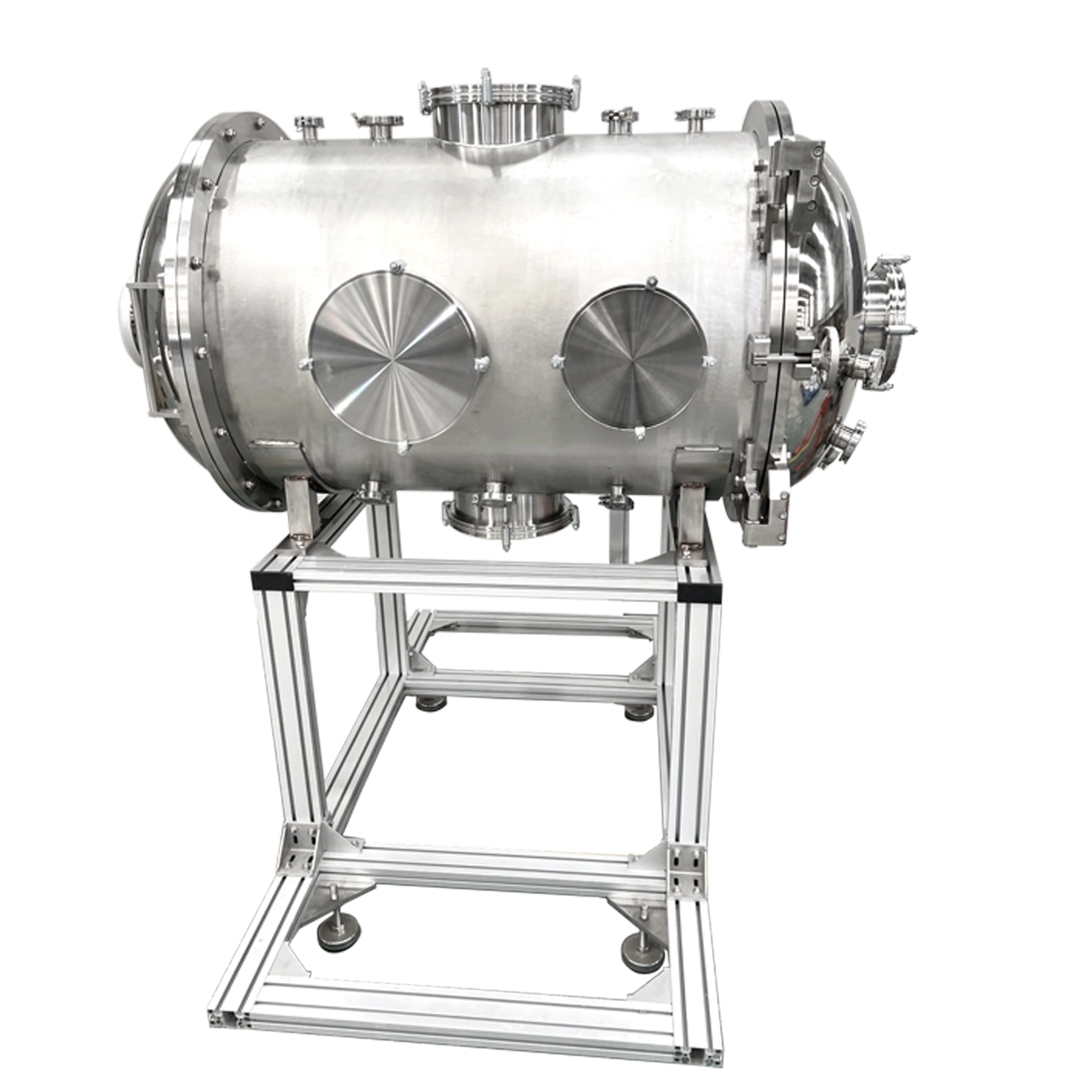Factory Customized SS304 316L Cylindrical Ultra High Vacuum Chamber Laboratory Equipment CF Flange