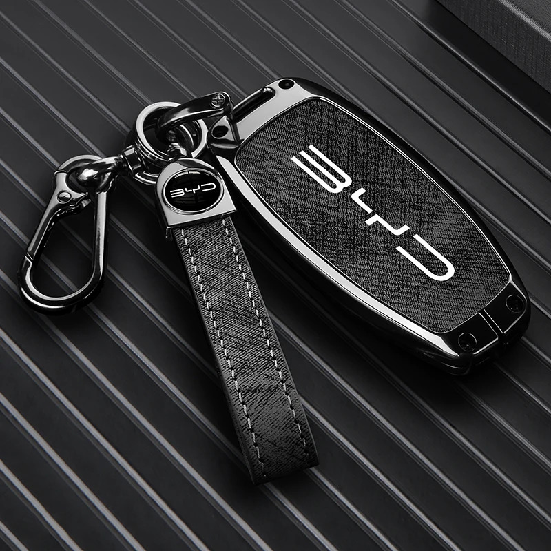 For BYD ATTO 3 Dolphin Sealion 6 Tang EV Qin Plus Sealion 5 Han EV premium full-coverage car key case and keychain accessories