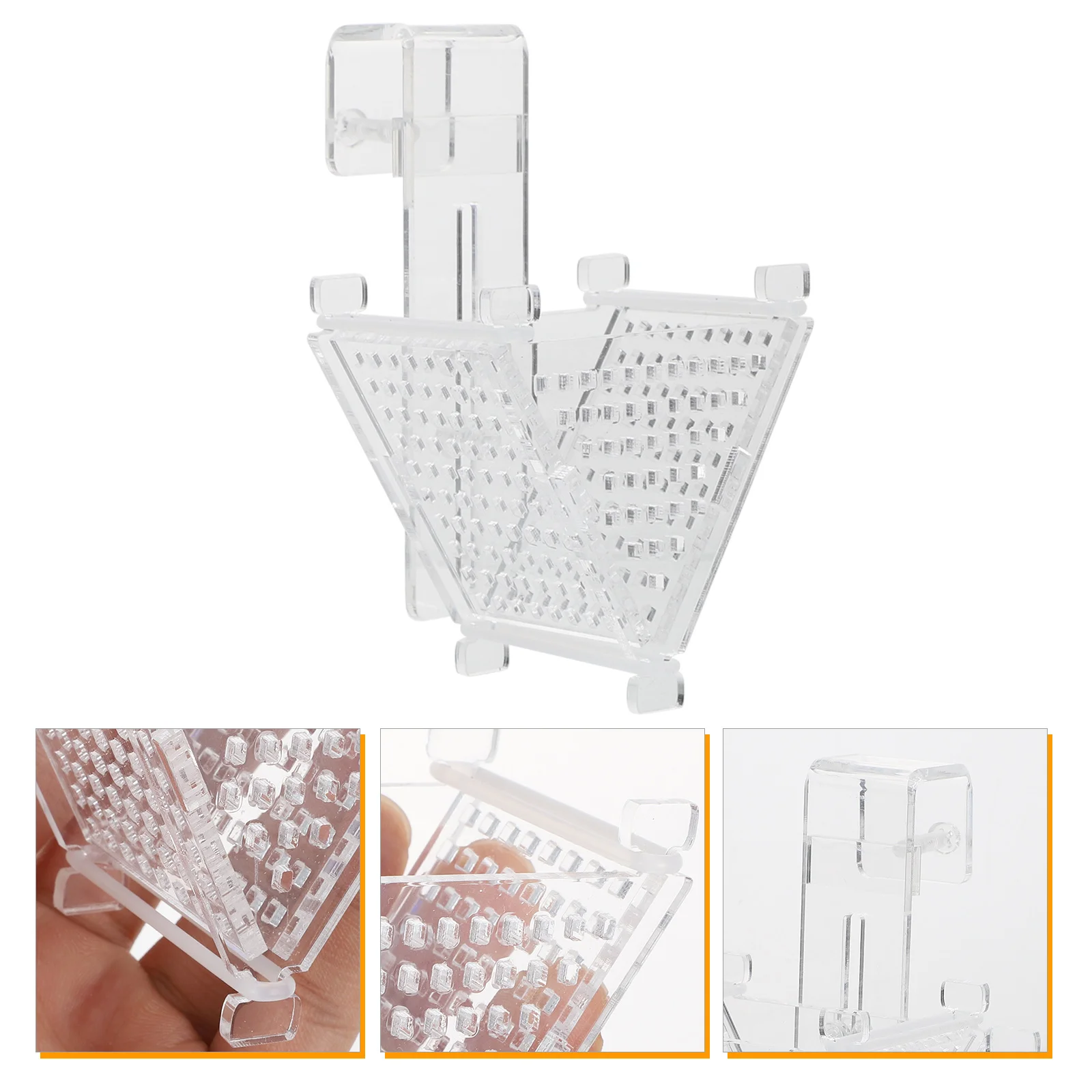 

Red Worm Fish Feeding Cup Acrylic Aquarium Feeder Inverted Smooth Water Flow Practical Fish Food Holder