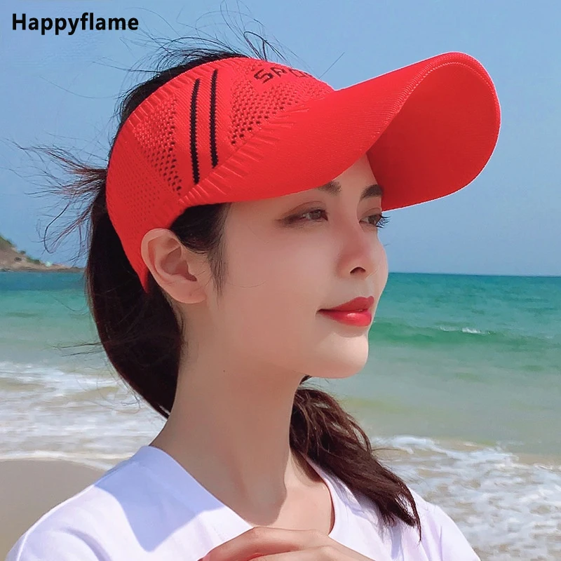 Outdoor Sport Sun Hat Caps Women Empty Top Hat Golf Tennis Hat Breathable Visor Baseball Cap Hiking Hat Cap for Women Men Summer