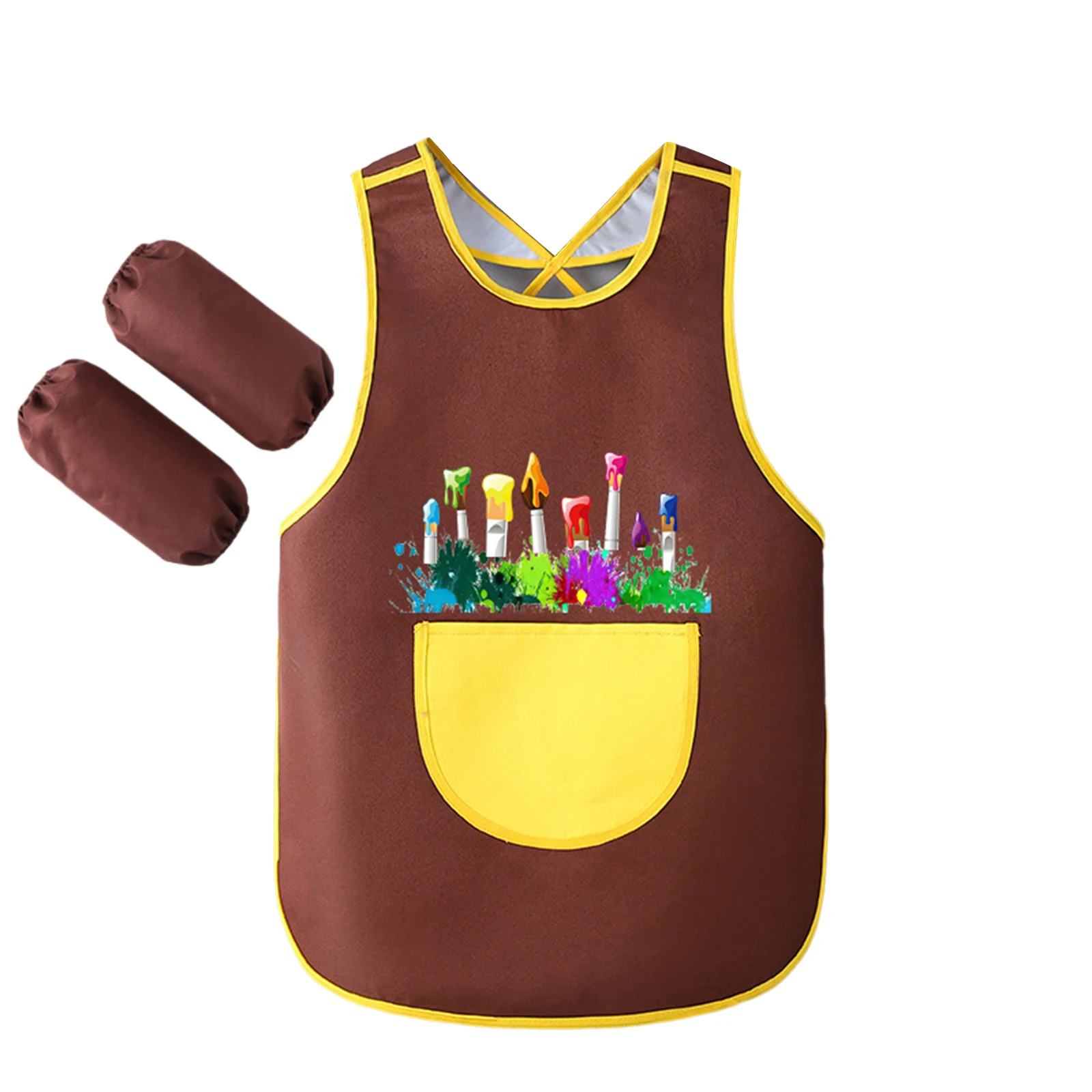 Tablier de peinture imperméable sans manches pour enfants, pull-over avec manches pour peintre, Cosplay, dessin, support de cuisine