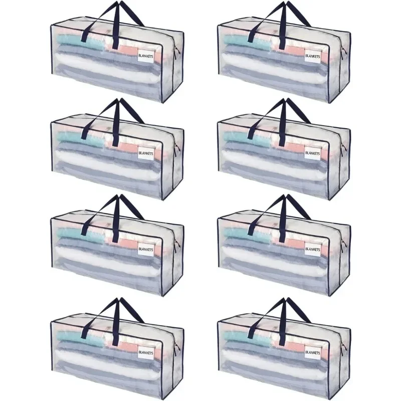 8 Pack Moving Bags w/Backpack Straps, Moving Boxes & Storage Bins Alternative, Packing Supplies, Camping Accessories Totes