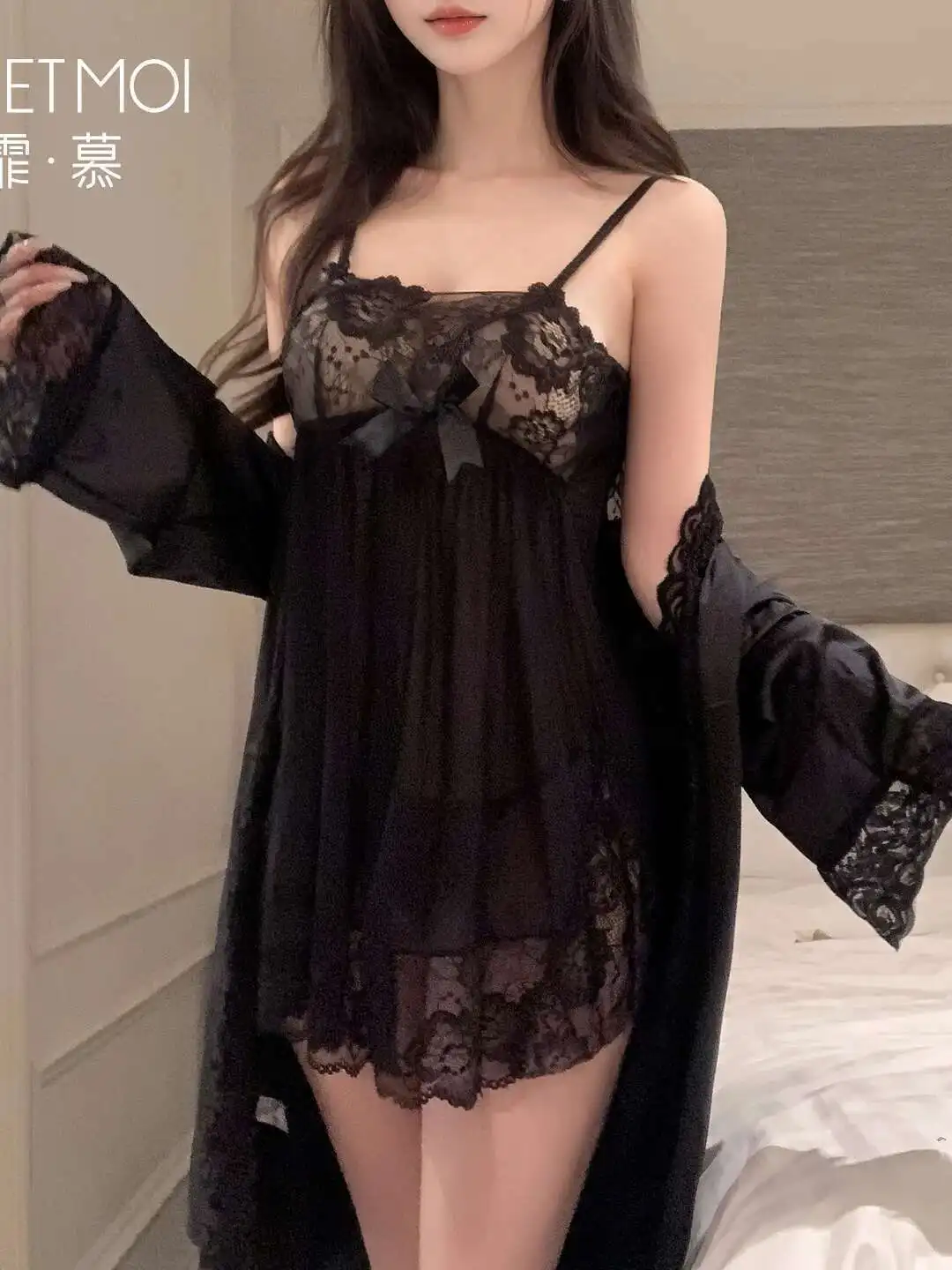 Charm Kant Sheer Hemdje Jurk Sexy Backless Diepe V Bretels Mouwloos Mesh Kant Transparante Bloemenprint Jurk Casual XKPR