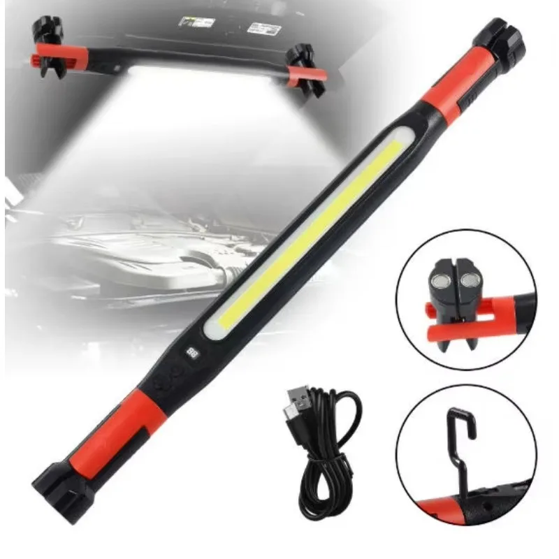 Light Emitting Diode Work Light with Magnetic 2000mAh Rechargeable Cordless COB Lamp