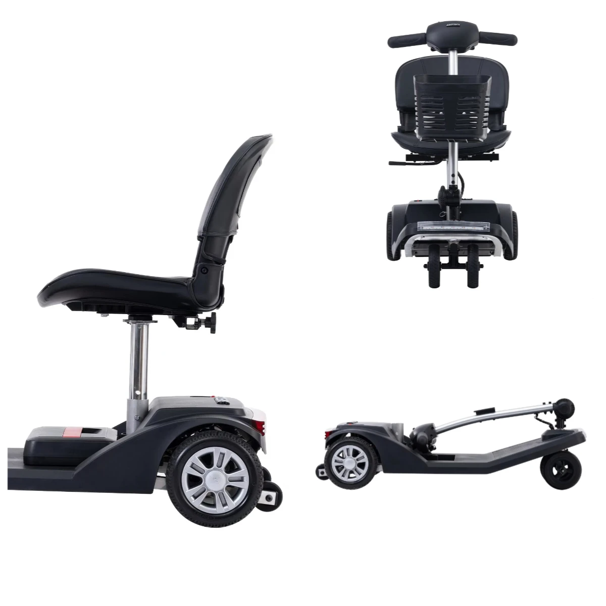 Scooter de Movilidad Clase 2 K0092, Scooter Eléctrico Plegable Ligero de 4 Ruedas para Personas Mayores, Autonomía de 40-60 km