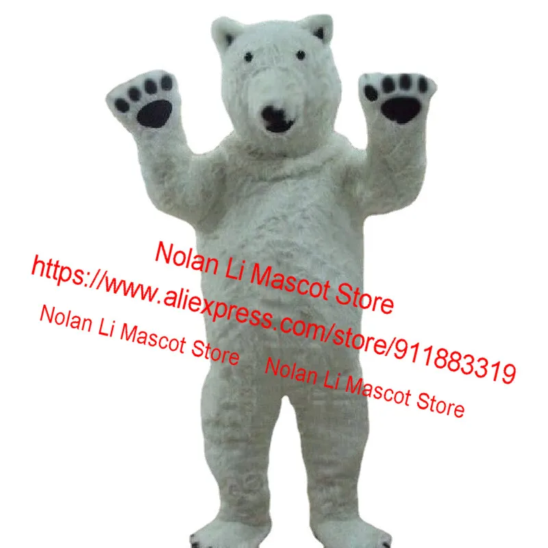 High Quality EVA Material Helmet Polar Bear Mascot Costumes Walking Cartoon Apparel Birthday Party Advertisement Halloween 056