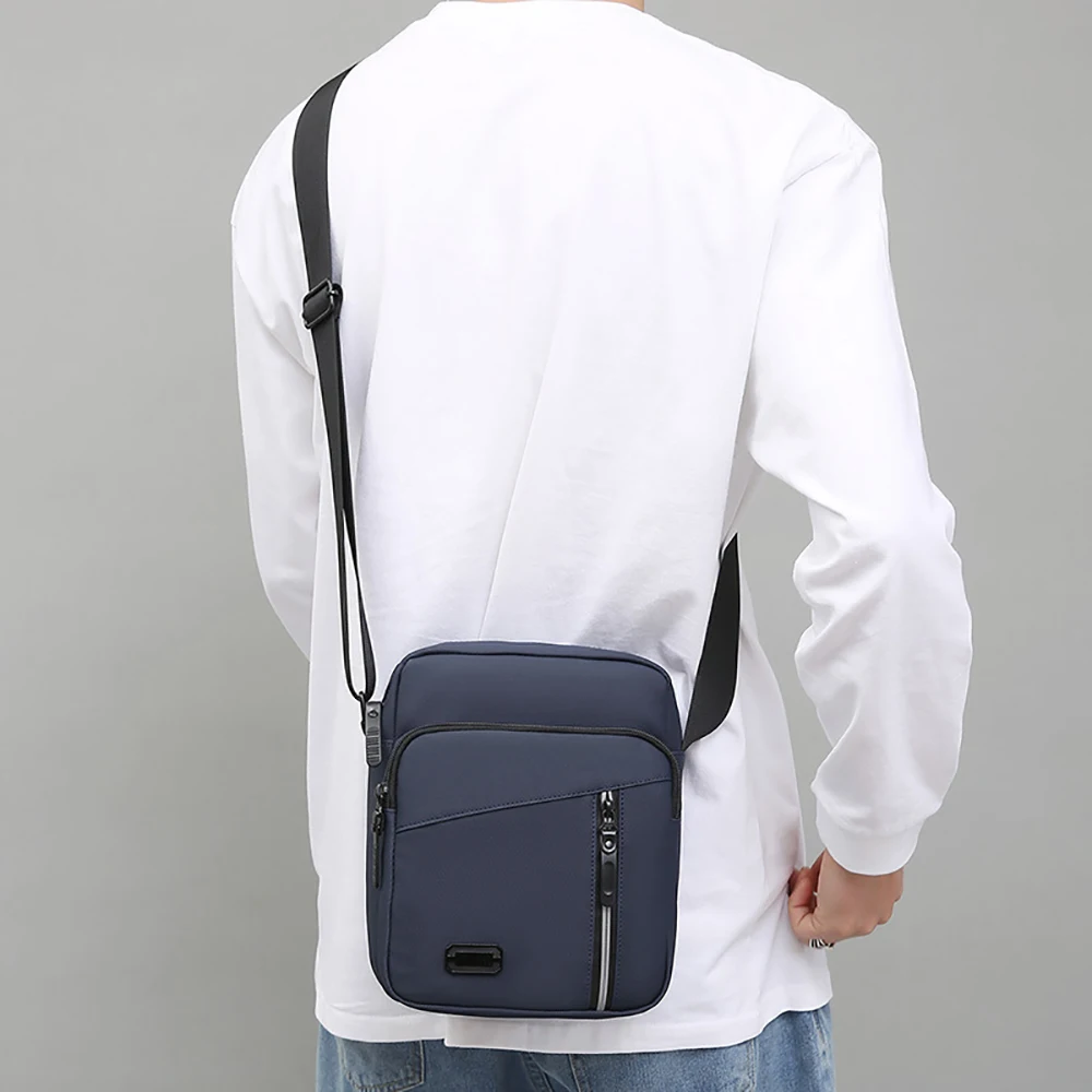 

Men's Oxford Cloth Shoulder Crossbody Bag Small Satchel Mobile Phone Bag Trendy Business Outdoors Messenger Storage Bag