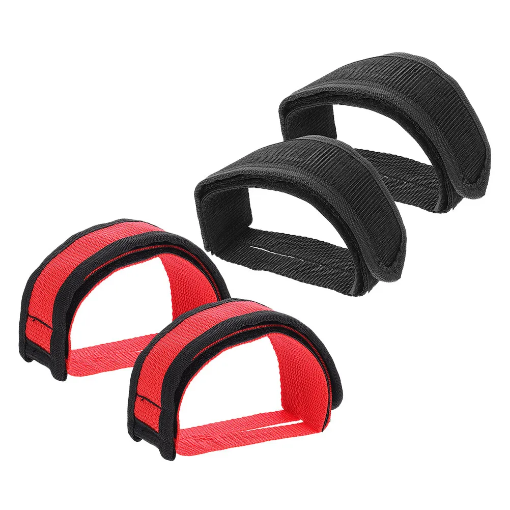 

4Pcs Cycling Fix Bands Adjustable Nylon Bike Pedal Straps Anti-Slip Exercise Bike Footrest Strap Sports Fitness Equipment