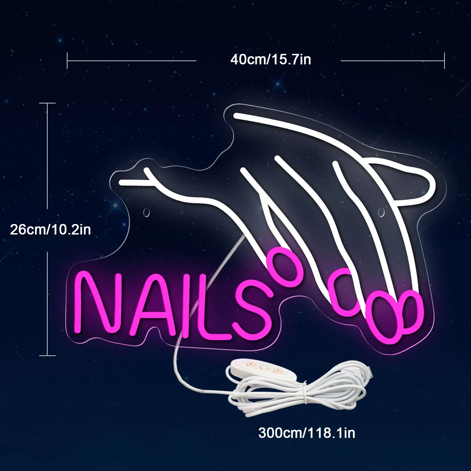 Nails LED Neon Light Sign Acrylic Neon Sign USB For Home Dressing Room Beauty Salon Nails Stores Wall Decor Signboards LED Sign