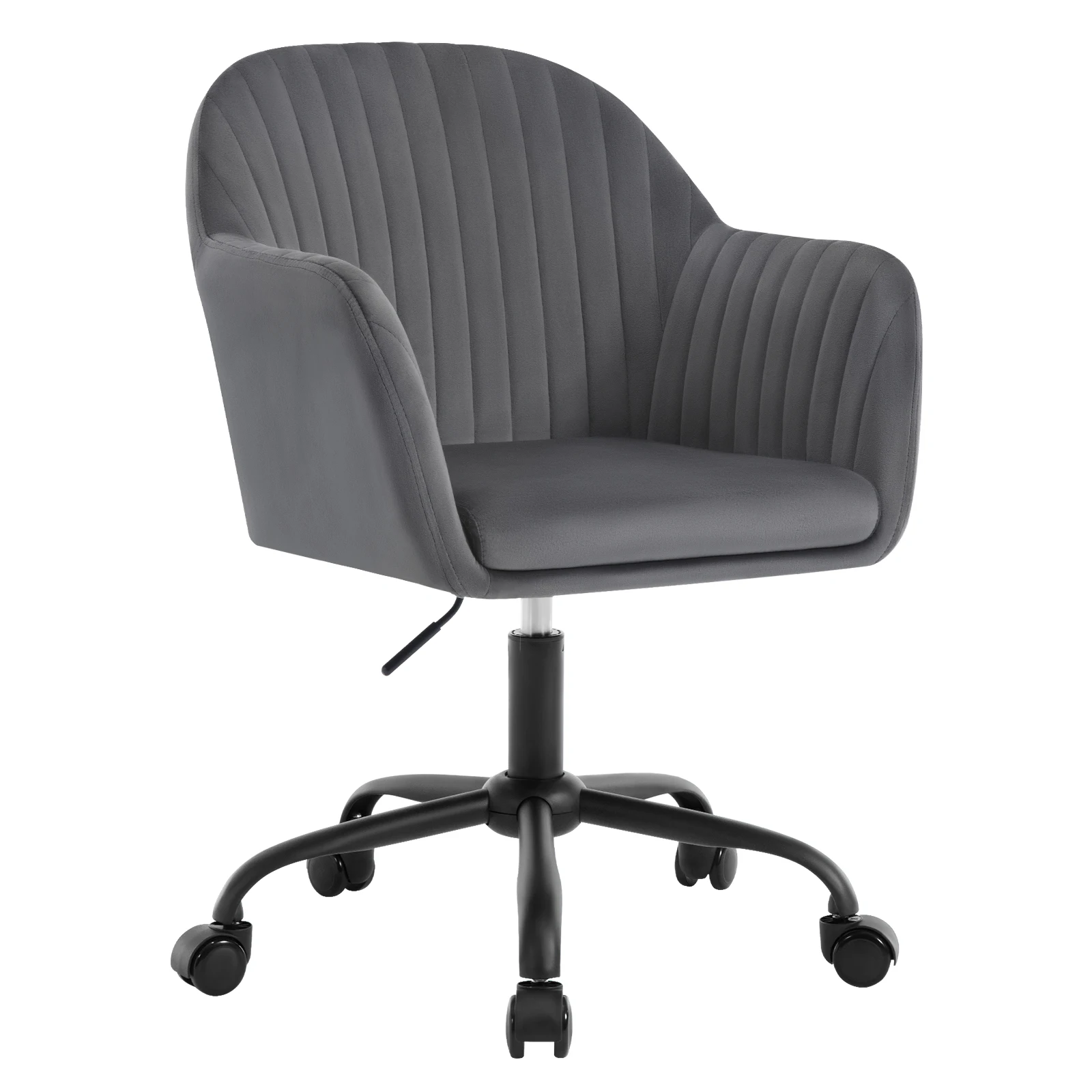 WOLTU Samt-Bürostuhl mit Armlehnen, Rollen, anhebbar, Gaming-Stühle mit hoher Rückenlehne, höhenverstellbar, ergonomischer Arbeits- und Make-up-Stuhl – Detail 13