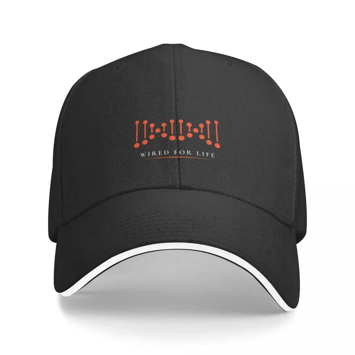 INSPIRATIONAL WIRED FOR LIFE -SCIENCE DNA STRAND TYPOGRAPHY Baseball Cap fishing hat dad hat Custom Cap Women's Golf Wear Men's