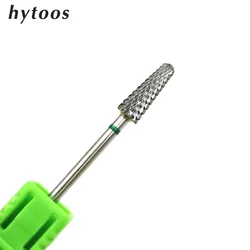 HYTOOS Cone Tungsten Carbide Nail Drill Bit Milling Cutter For Manicure Nail Files Buffer Nail Art Equipment Accessory Tools