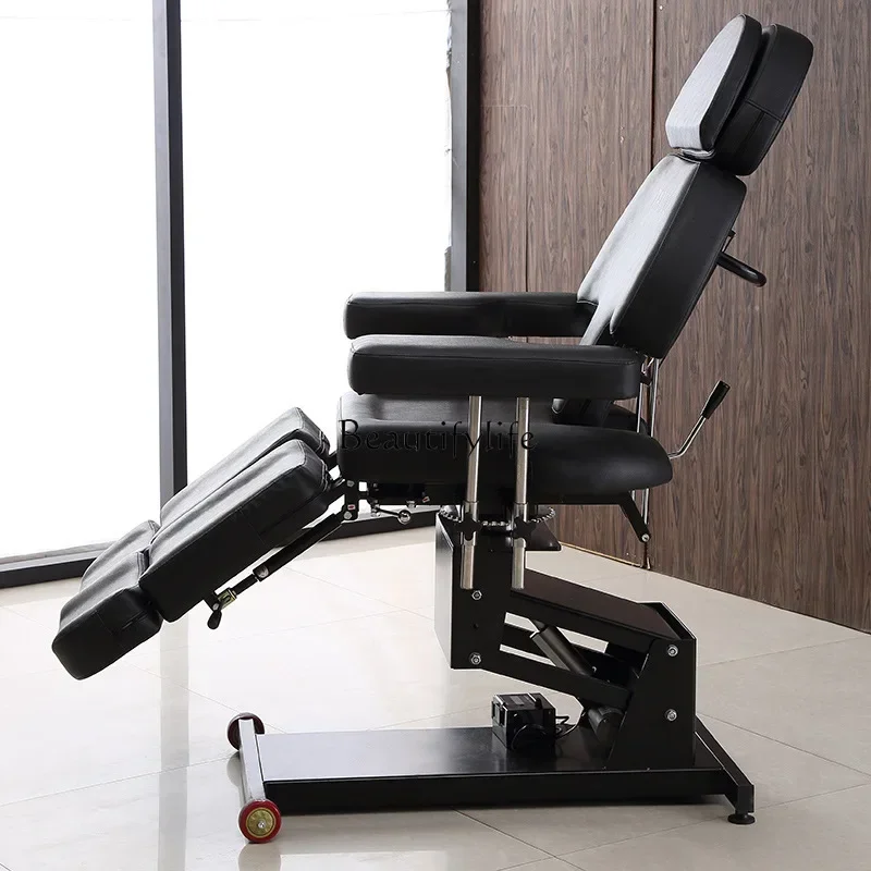 06Electric multi-functional tattoo embroidery beauty bed recliner split leg lift tattoo bed