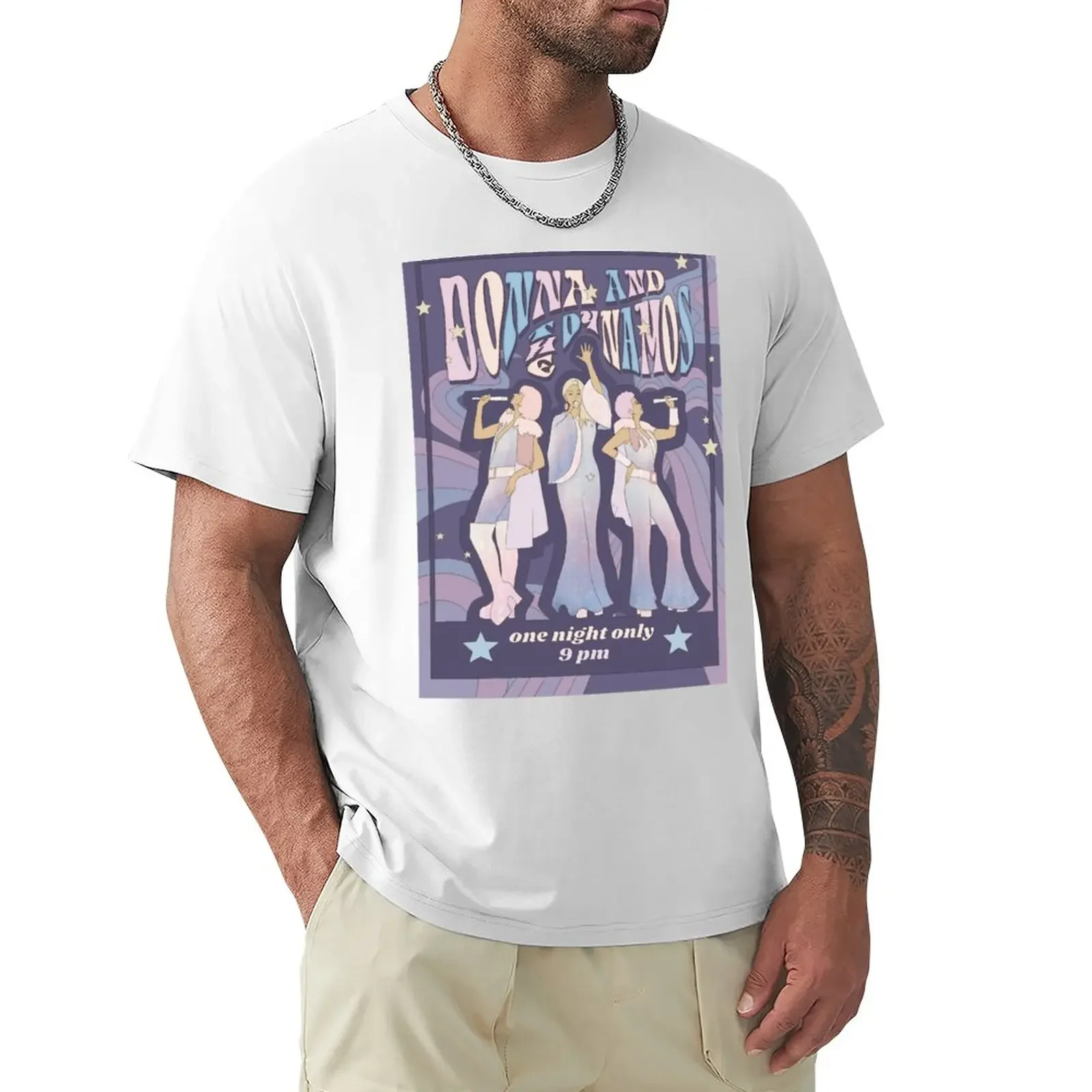 Donna and the Dynamos Concert Poster T-Shirt cotton graphic tees anime heavyweights fruit of the loom mens t shirts