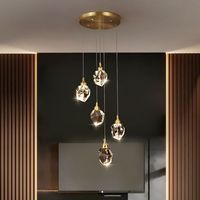 Crystal LED Pendant Chandelier Aisle Hanging Lamp For Living Dining Room Bedroom Bedside Home Decoration Lighting Fixture Lustre