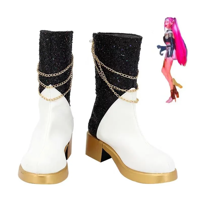 

Anime KPop Demon Hunters Rumi Zoey Mira Cosplay Shoes Boots Adult Girls Halloween Cosplay Prop Custom Made Boots