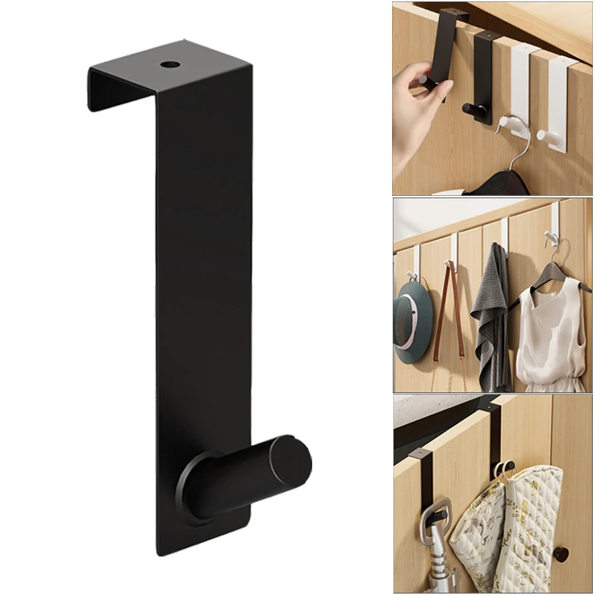 Punch Gratis Kait Pintu Kain Gantungan Kunci Handuk Multi-fungsi Alat Kabinet Dapur Gantungan Pintu Kamar Mandi Aksesori Rak Gantungan Jubah