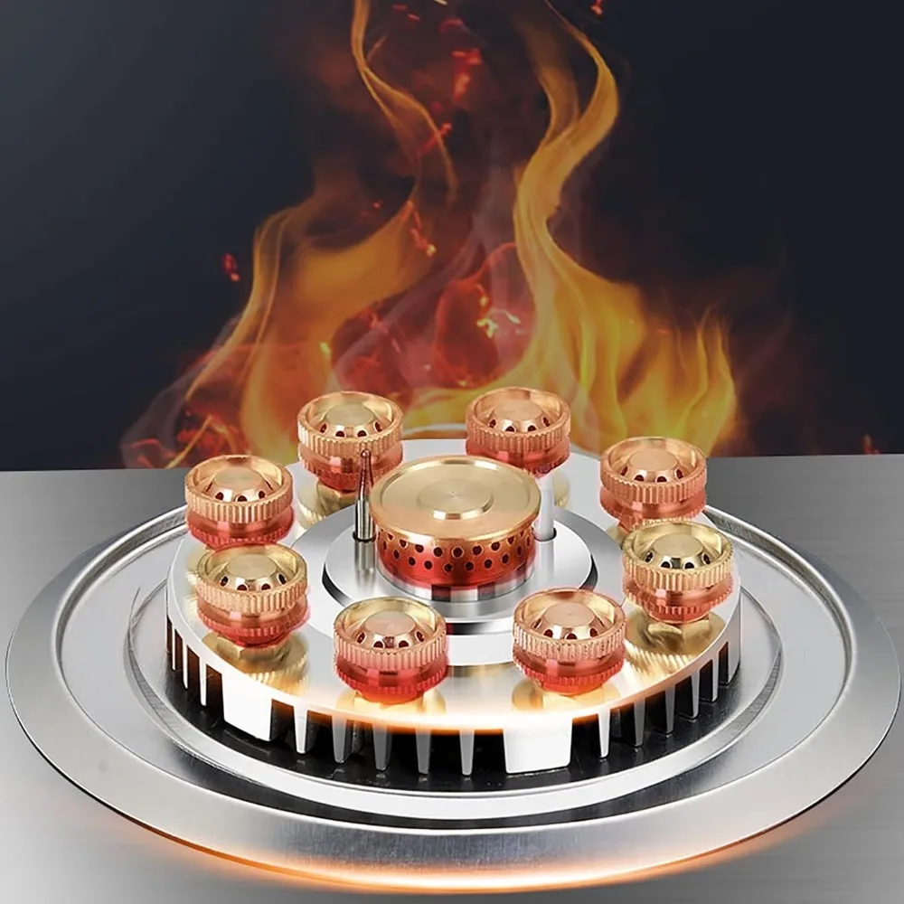 موقد غاز لطباخ الغاز، موقد غاز مدمج، موقد غاز بمنطقت واحد، حماية من اللهب ووظيفة التوقيت، للتدفئة، الطبخ