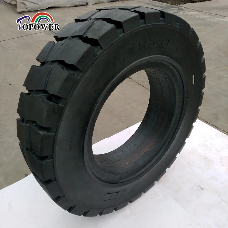 Topower Brand Good Wear Resistant Forklift Solid Rubber Tire 8.25-20
