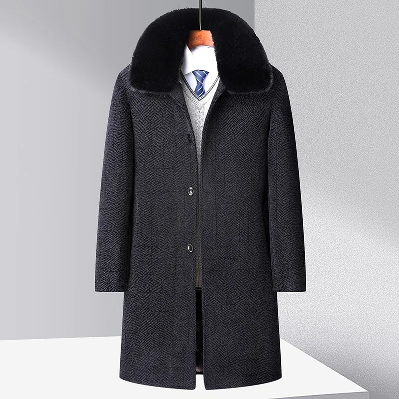 2025 new arrival winter long sleeve jacket men fashion Woolen Coat Men's High quality Casual Wool coat Men Dress male Jacket men