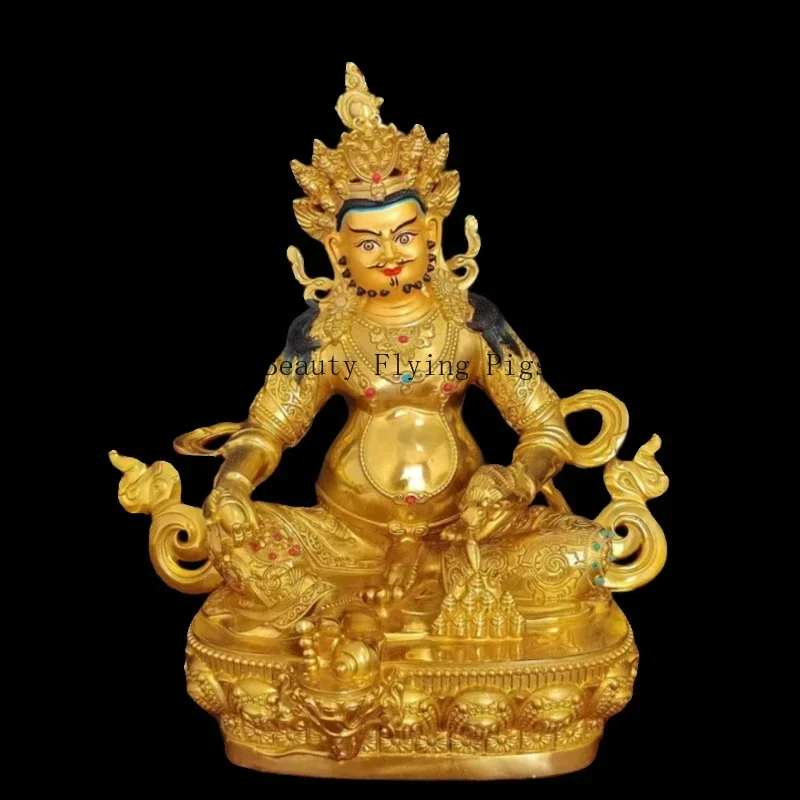 Metal God of Wealth Buddha Ornament Feng Shui Accessories Wealth Attracting Decoration Buddha Statue Sculpture Ornaments