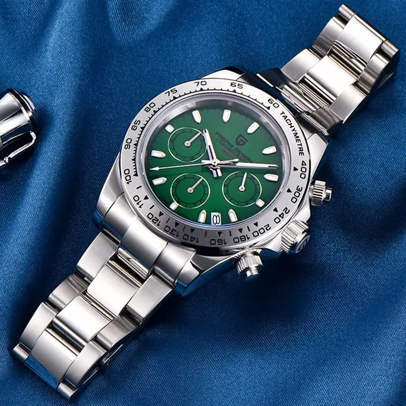 PAGANI DESIGN 2025 Nuovo orologio da uomo 40mm Multifunzionale VK63 Cronografo al quarzo Zaffiro Orologio da uomo impermeabile in acciaio inossidabile