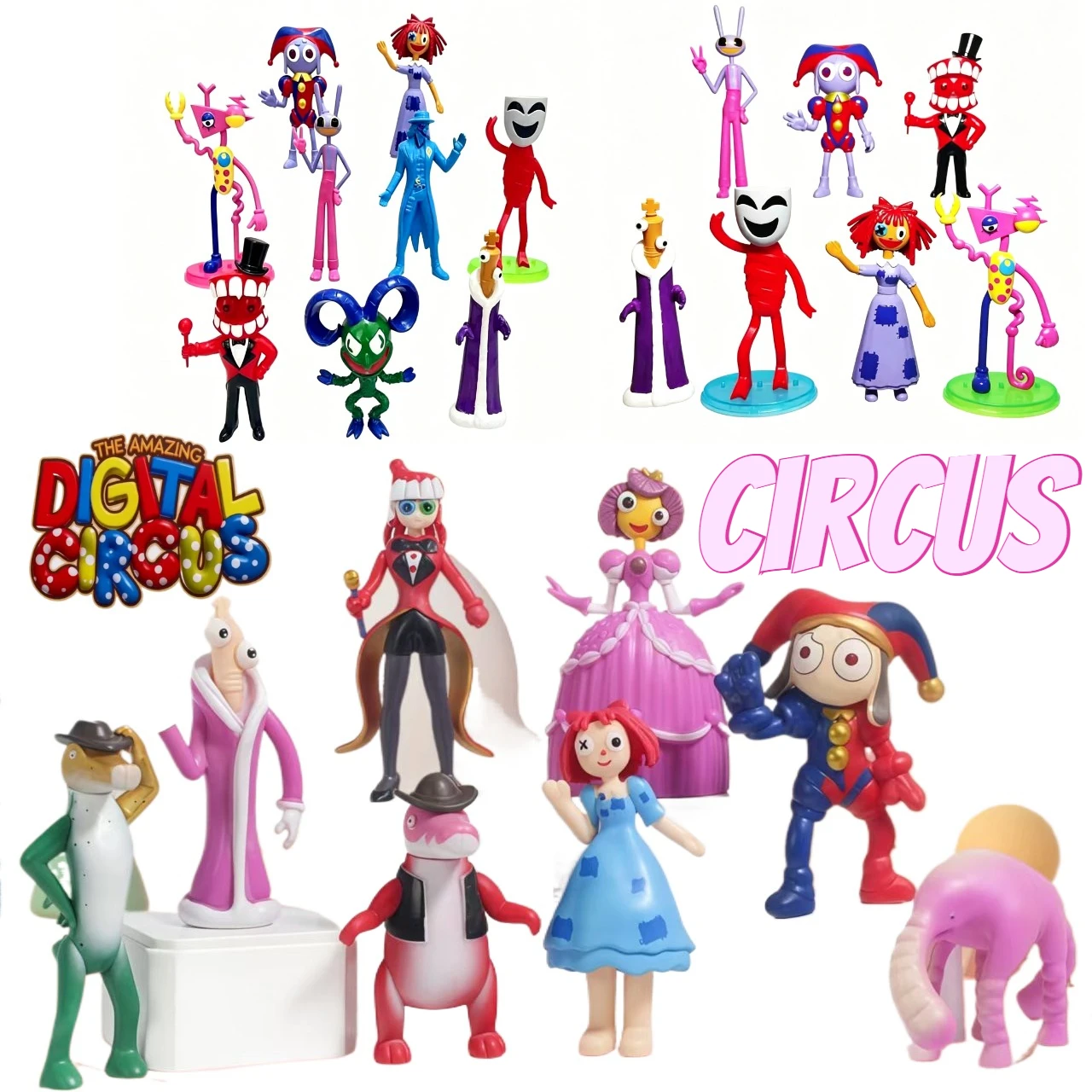 Set de 8 Figuras de Acción de PVC de los Personajes de Anime del Increíble Circo Digital, Modelo GK, Juguete Coleccionable, Regalo de Cumpleaños para Niños