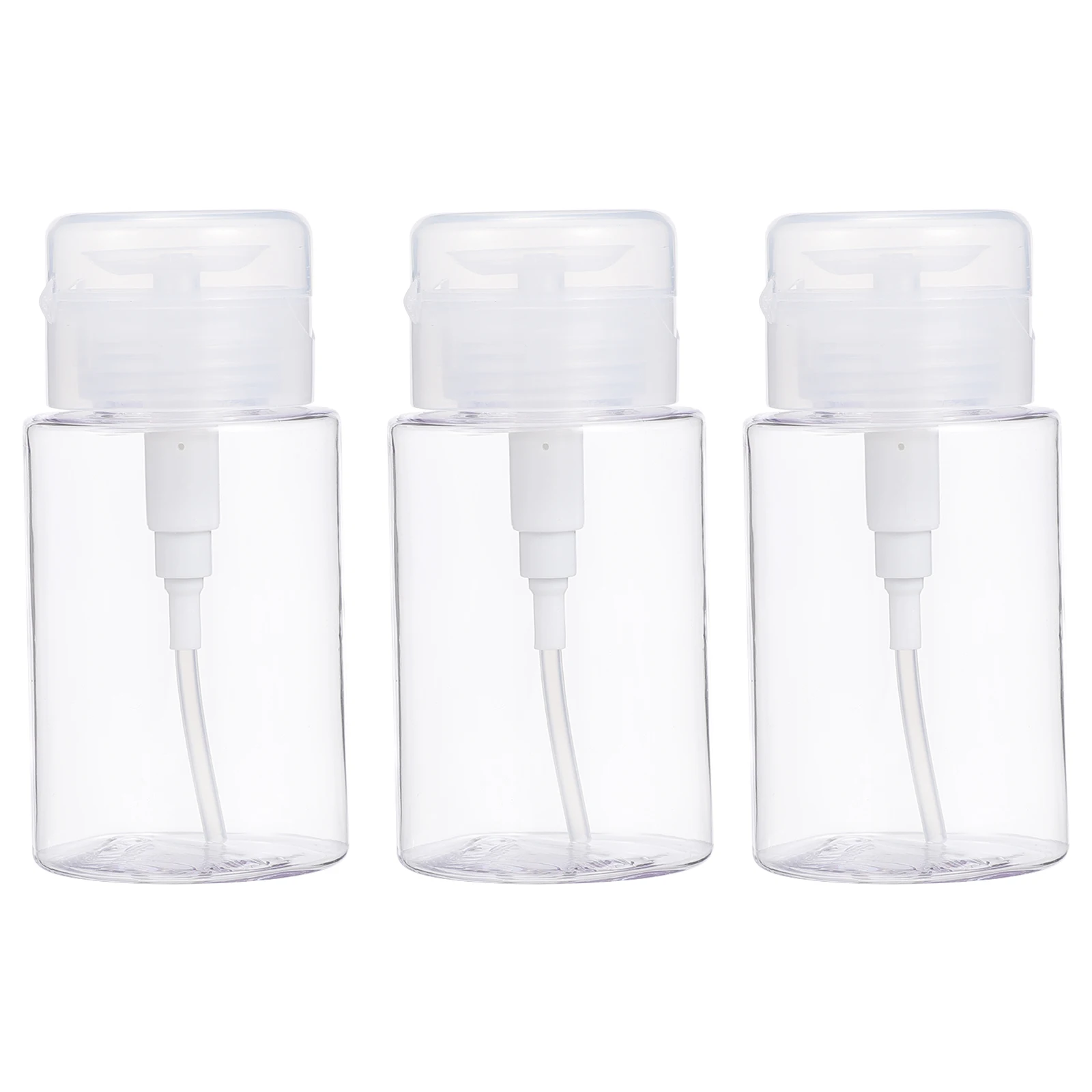 

3pcs Plastic Empty Press Bottle Liquid Sprayer For Nail Salon Hand Soap Lotion Storage Leak Proof Lightweight Portable
