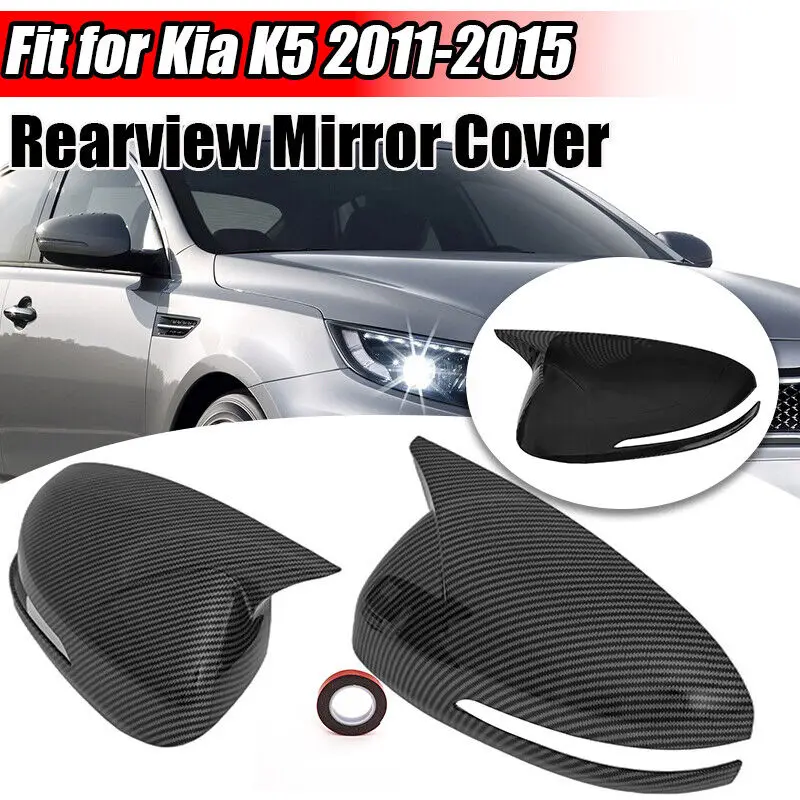

Carbon Fiber Exterior Mirror Housing Horn Cap for Kia Optima K5 2011-2015-
