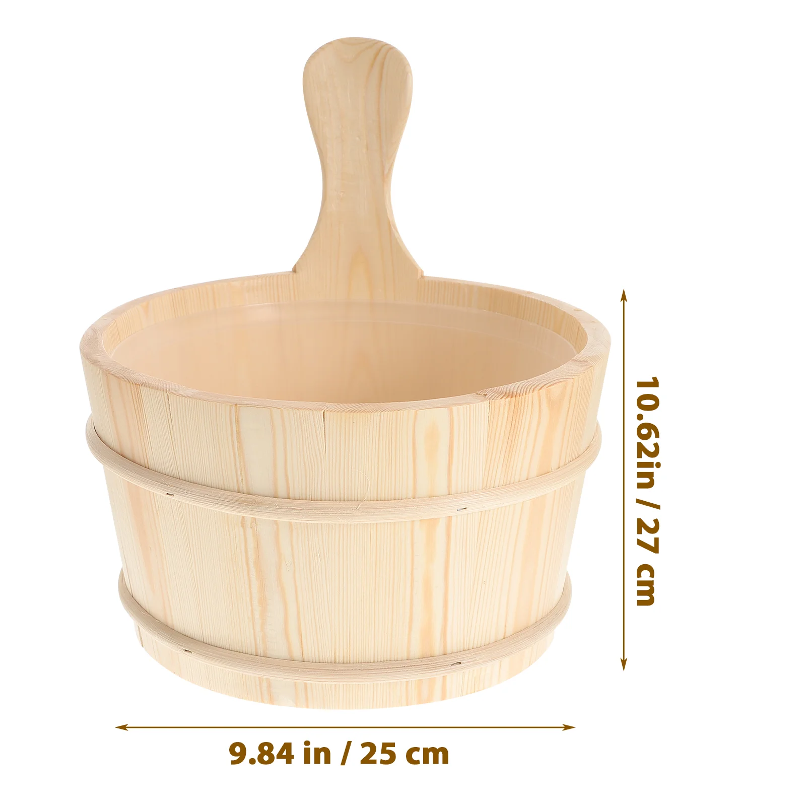 Sauna Bucket Wooden Ladle Andset Spa Pail Accessories Wood Spoon Footwater Bathing Ladel Tub Scoop Kit Bath Bowl Handmadesoaking