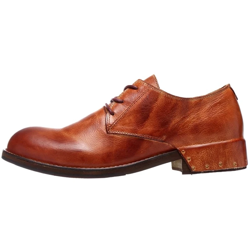 

Men's Dress Shoes for Male/Women's Personality Hand Sewn Genuine Leather Europe Version Business Casual Round Head Leather Shoes