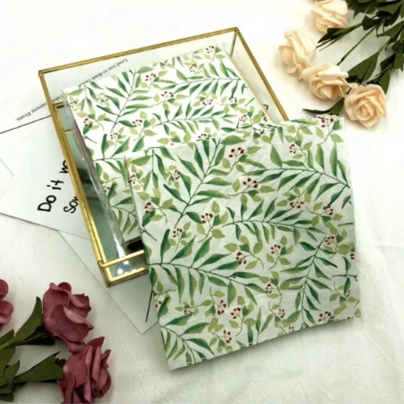 Colourful Napkins Printed Square Paper Napkins Restaurant Floral Facial Tissue Hotel Wedding Table Setting Pure Wood Pulp Paper