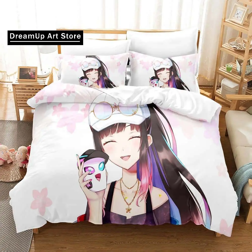 Hana Yomeguri Bedding Set Single Twin Full Queen King Size Bed Set Adult Kid Bedroom Duvetcover Sets Kawaii Anime Bed Sheet Set