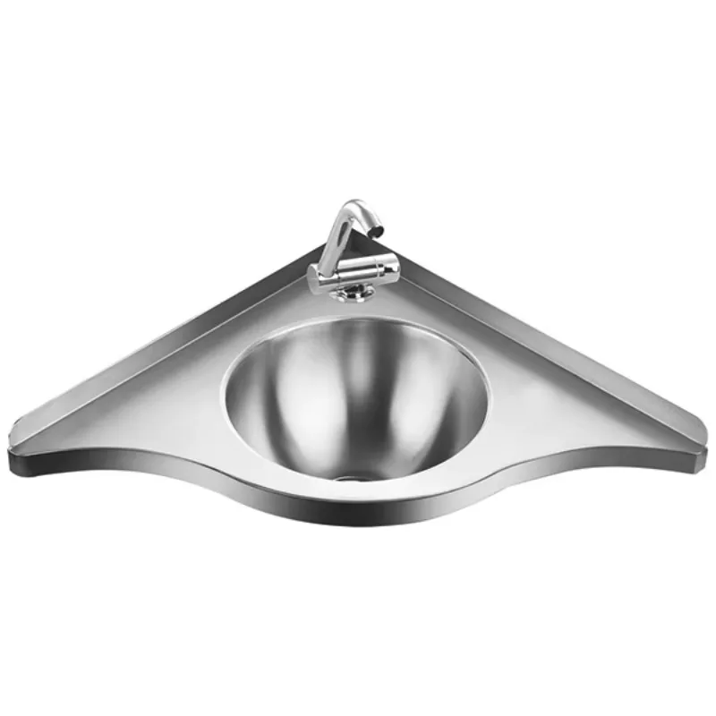 Hot Sales Stainless Steel SUS304 Corner Washbasin Faucet Waste Drainer for RV Motorhome Caravan Hospital School Public Accessory