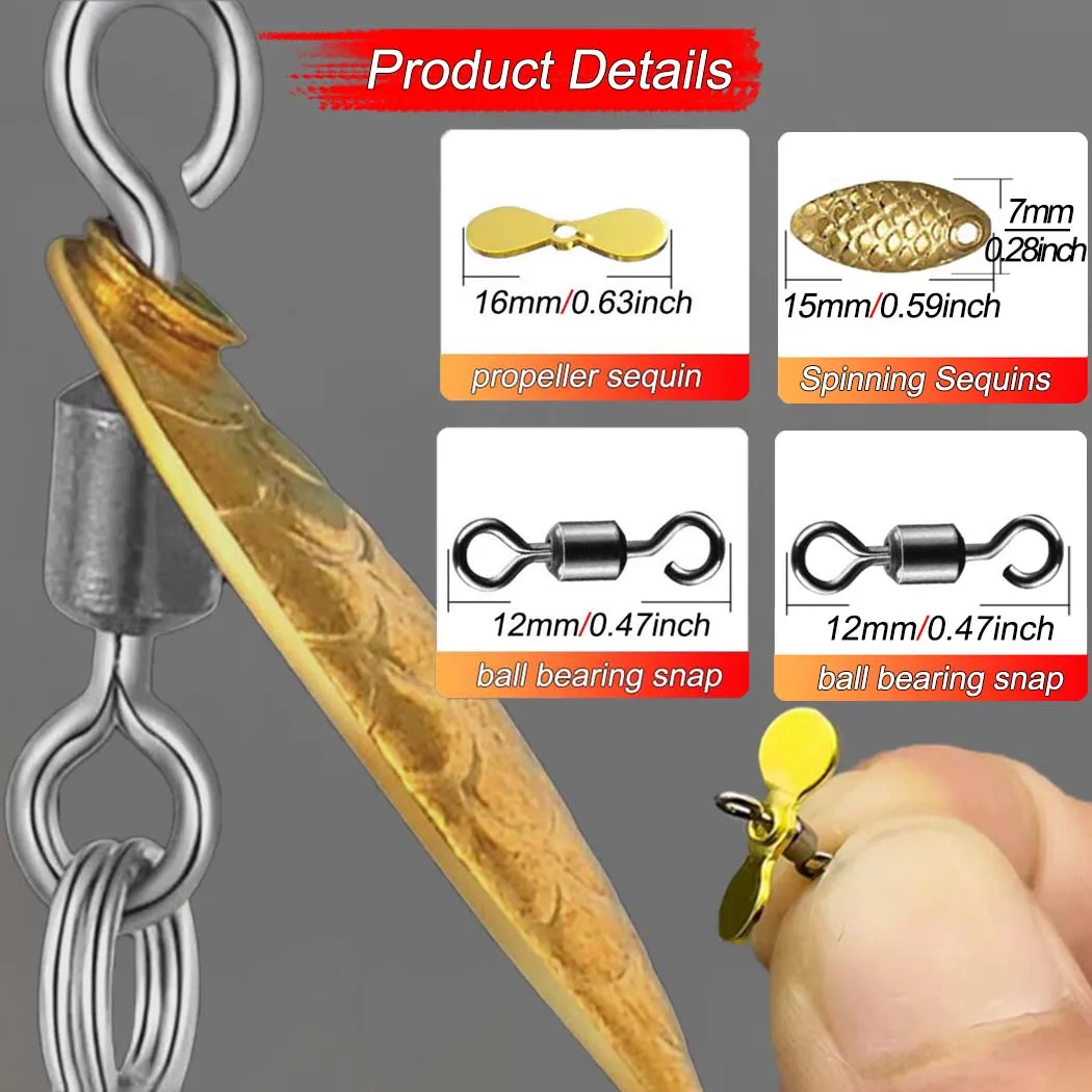 5/10Pcs Regular&Sequin&Propeller Sequin Worm Bait Lure Fishing For Trout Artificial Insect Lure