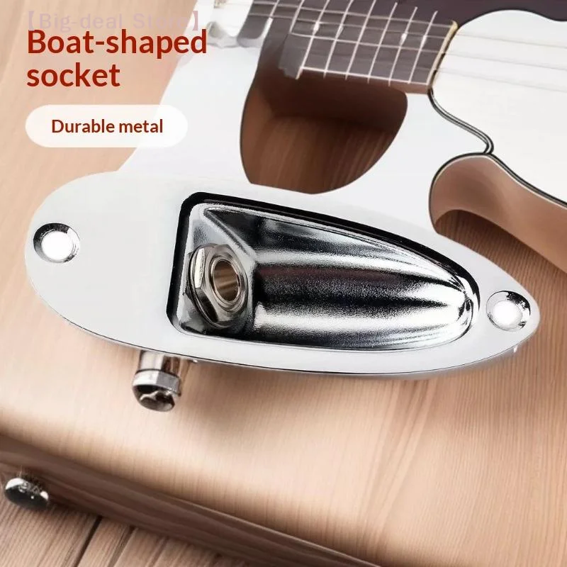 Ersatz für E-Gitarren-Klinkenplatte 6,35 mm 1/4" Bootförmige Audio-Anschlussplatte