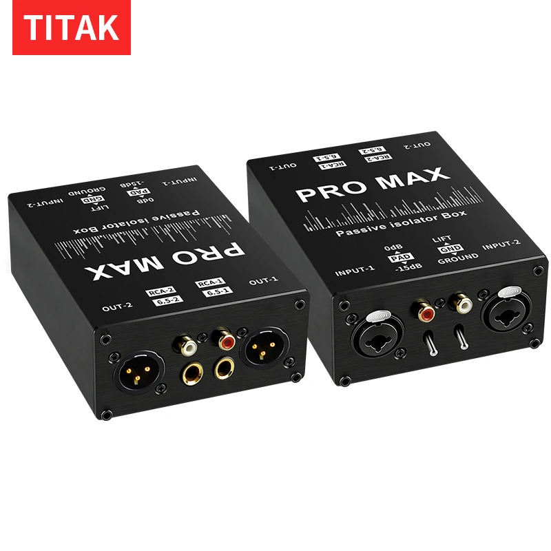 

Multi-Purpose Dual-Channel 6.5 XLR Mixer Audio Isolator Current Sound Noise Mixer Microphone Common Ground Filter Isolator Mixer