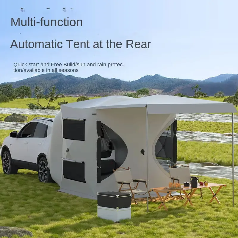 

Car Rear & Side Tent Oxford Fabric Waterproof Summer Self-driving Tour Outdoor Sunshade