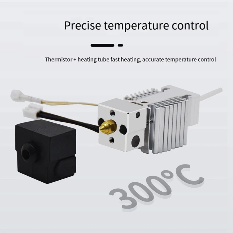 Для Ender-3-V3 SE комплект сопел Hotend биметаллическая труба + сопло с медным покрытием 0,4 мм 24 В 40 Вт серебряный нагревательный блок экструдер Hotend комплект