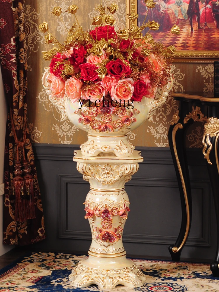 Living Room Floor Large Vase Decoration Ceramic Home Decoration TV Cabinet Dried Flower Flower Arrangement Large Height