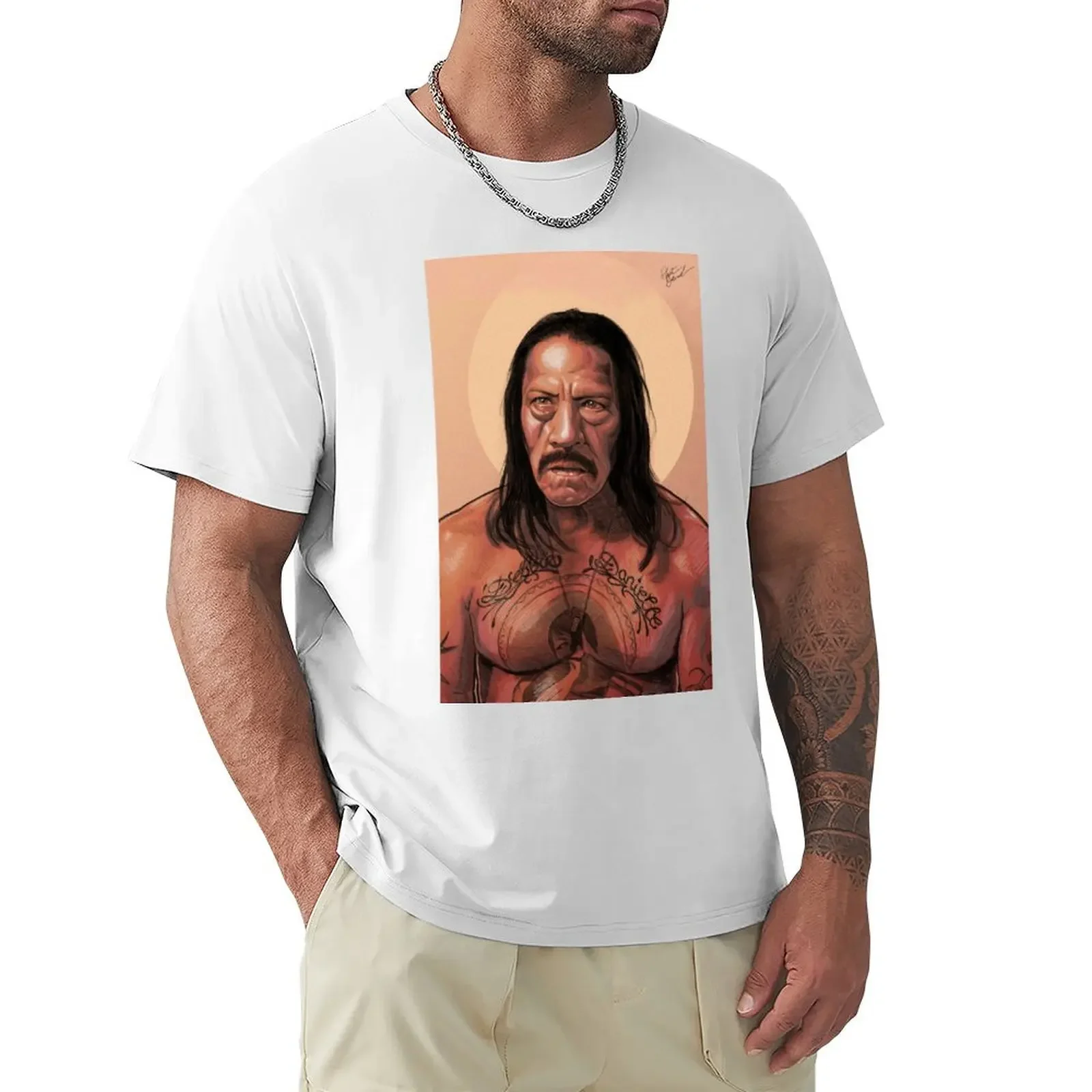 T-shirt Saint Trejo personnalisé pour garçons, surdimensionné, imprimé animal, t-shirts en coton pour hommes