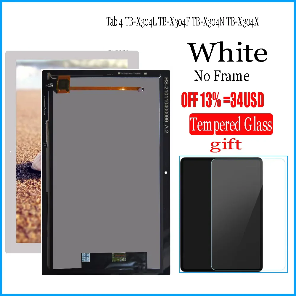 Lenovo tabテラバイト用10.1インチlcdタッチスクリーン,x304l,TB-X304F,TB-X304N,TB-X304X,TB-X304モデル用