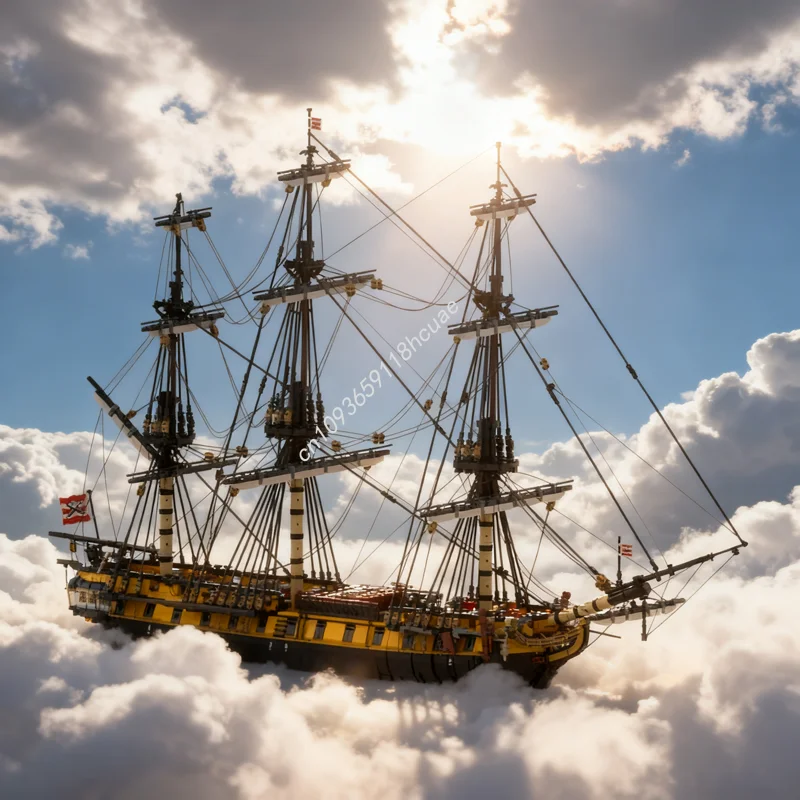 

7825pcs MOC HMS Euryalus Frigate Pirates Model Building Blocks Architecture DIY Education Toys Brick Christmas Gifts Idea Kids