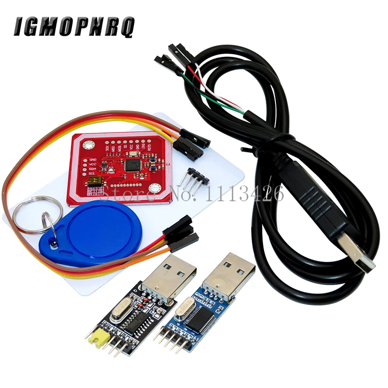 PL2303HX USB Download Cable PL2303 USB to TTL Module PN532 NFC RFID User Kit Full Encryption Copy Reader Writer Mode IC Card