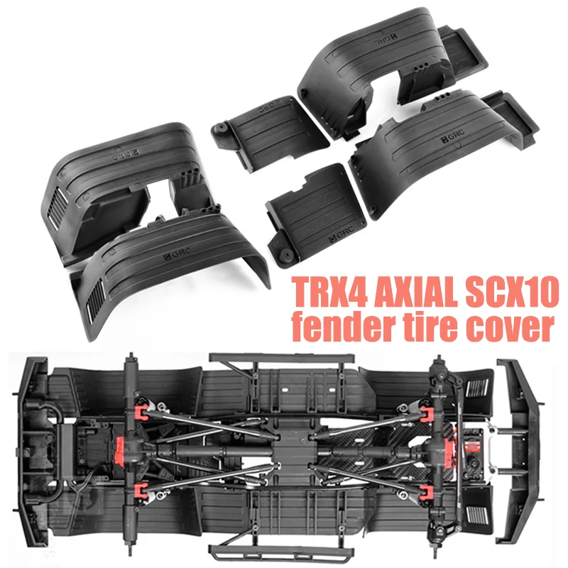 GRC Before/rear Fender Tire Cover Lining Modification for 1/10 RC Crawler Car Traxxas TRX4 Defender AXIAL SCX10 II 90046 Parts