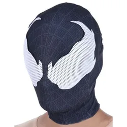 Spiderman White And Black Venom Spiderman Headgear Men Cotton Face Masks Adult Christmas Carnival Party Prop Gift