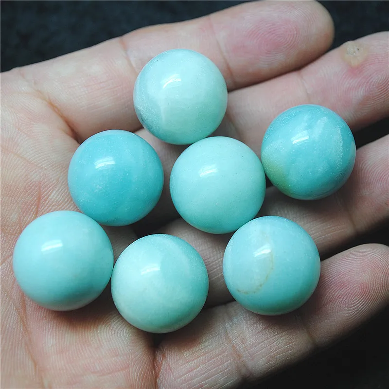 

4PCS Natural Amazonite Stone Ball Size 19MM Round Shape No Hole DIY Jewelry Beads Handcrafts Items New Arrivals