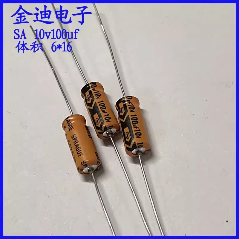 SPRAGUE Horizontal Polarized Axial Electrolytic Capacitor 10v100uf 6X16mm from the United States