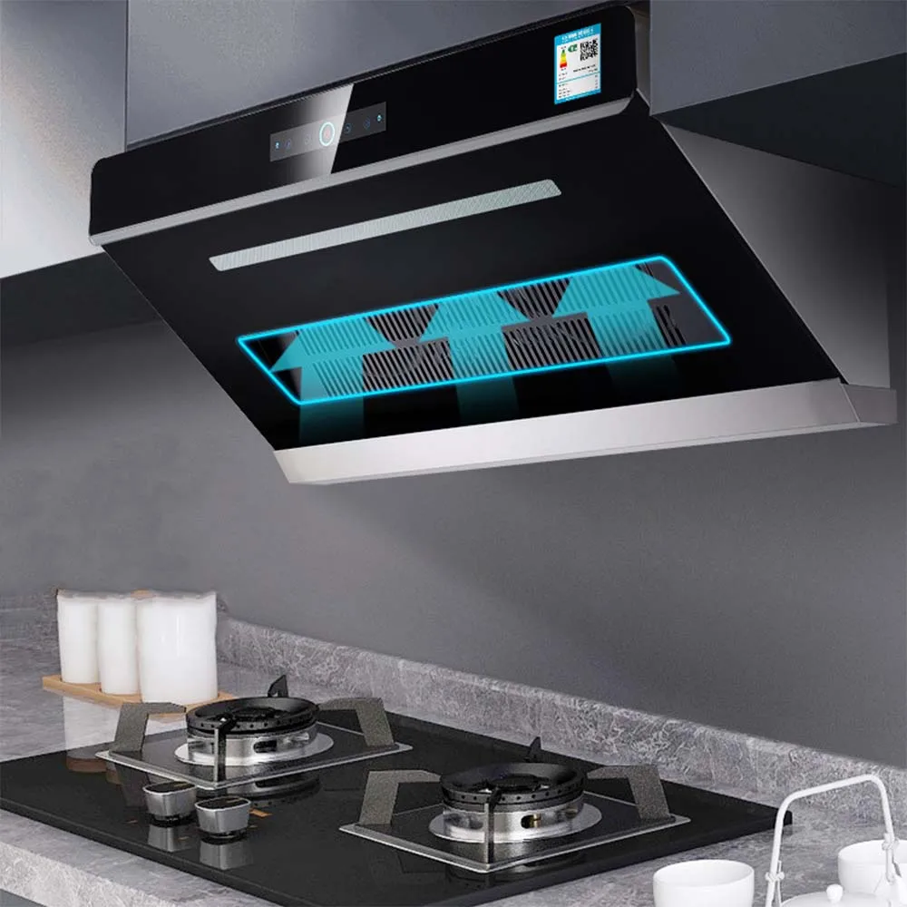 New Arrivals Household Side Suction Range Hood Automatic Exaustores De Cozinha Hot Cleaning Dual Motor 